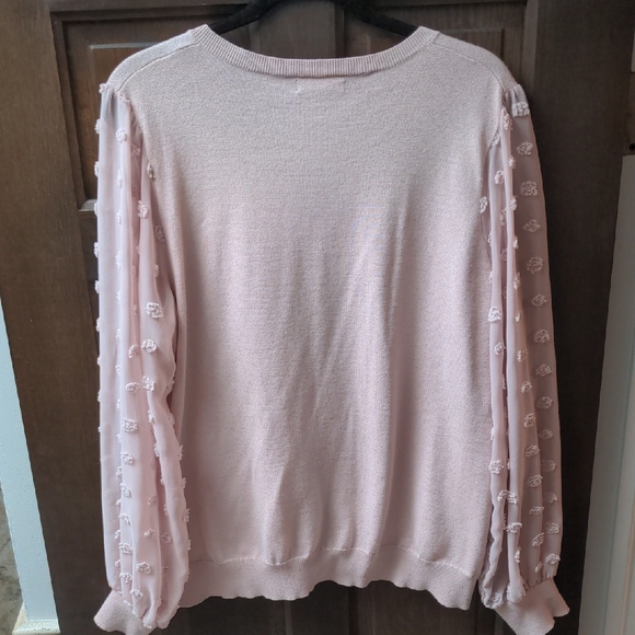 Adrianna Papell Blush V-Neck Sweater - Picture 4 of 4